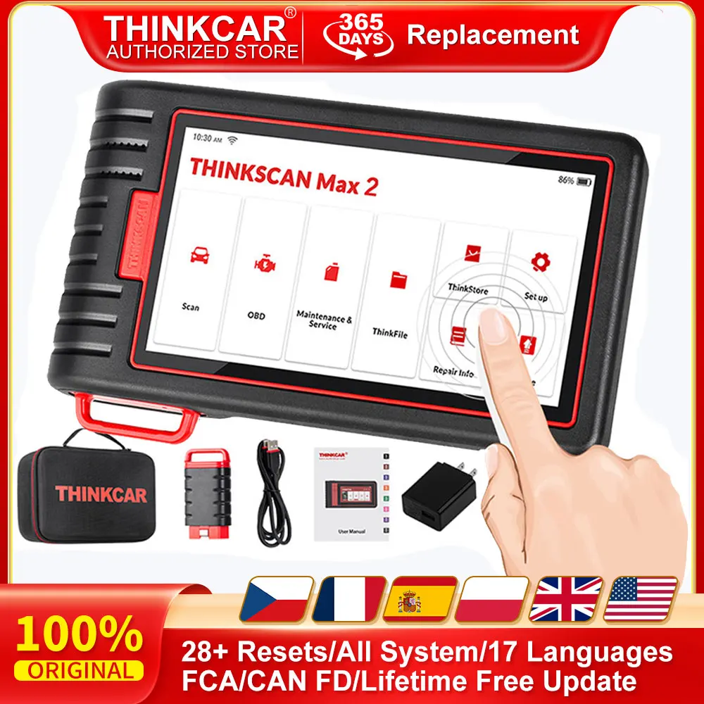THINKCAR Thinkscan Max 2 escáner OBD2 CANFD y codificación ECU para GM