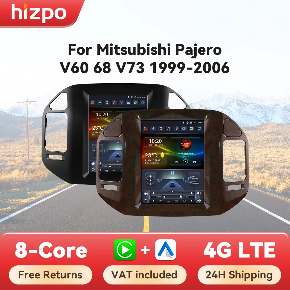 Hizpo Radio 2DIN con GPS y CarPlay para Mitsubishi Pajero V60/V73