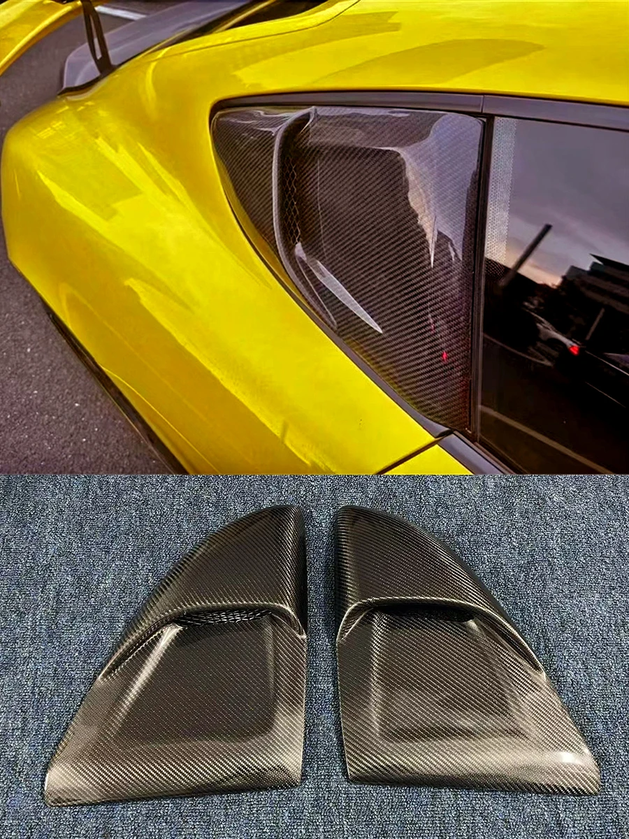 Rejilla ventana cuarto y alerón fibra de carbono Porsche Cayman 718