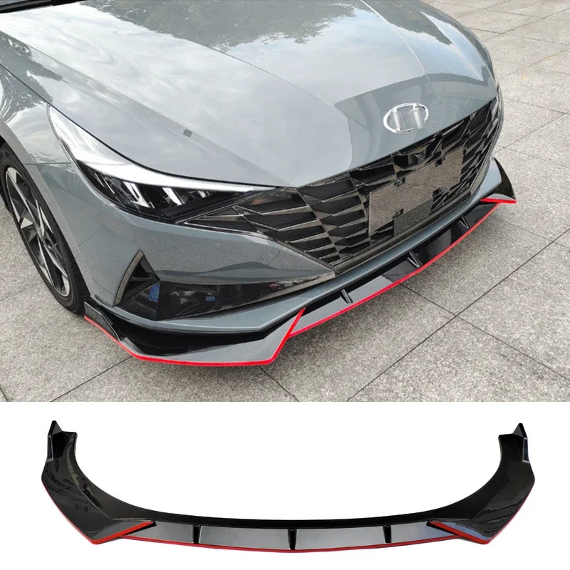 Splitter delantero Hyundai Elantra CN7 2020-2021 con difusor y aleron