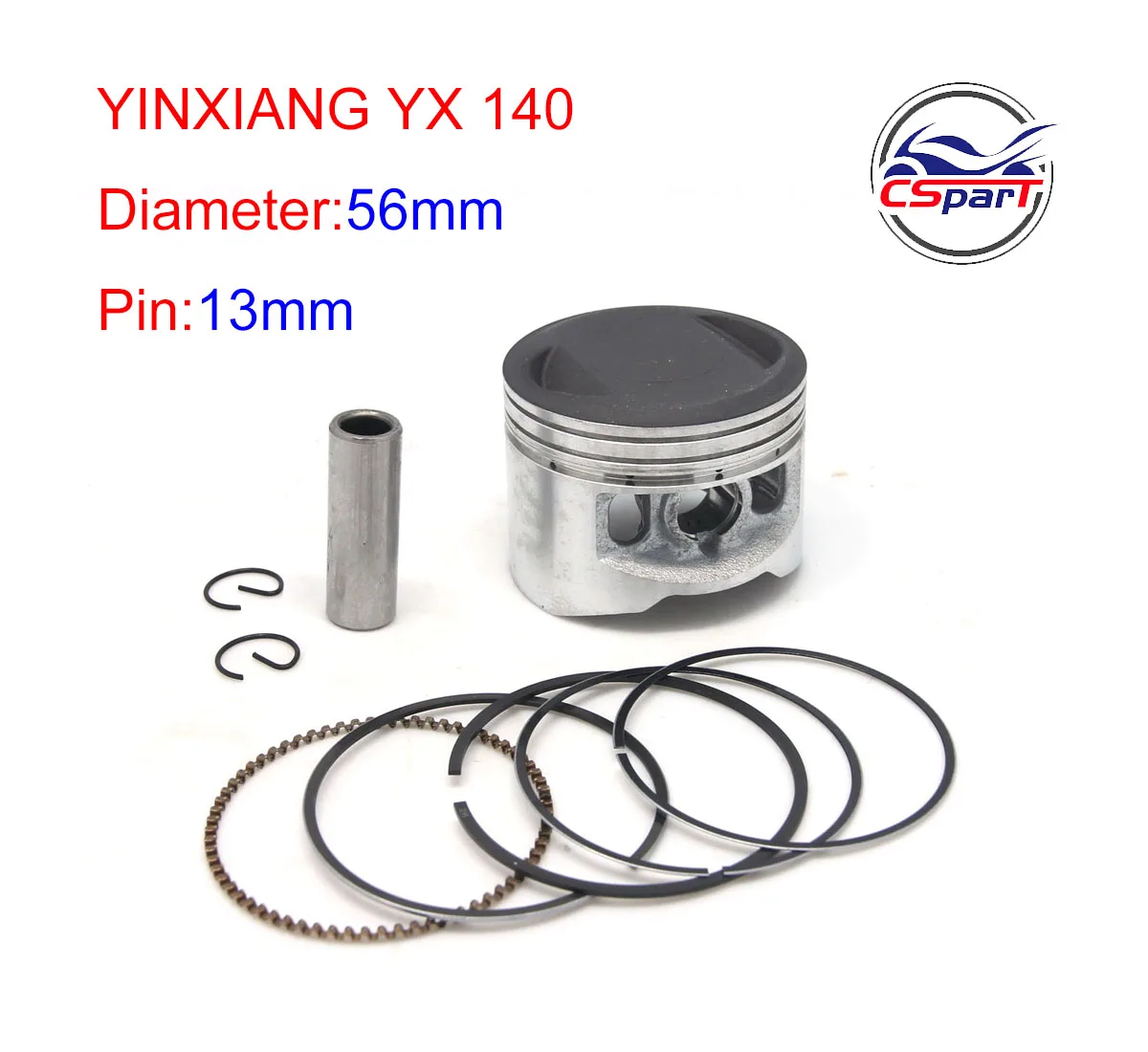 Kit de segmentos de pistón YX140 140 cc 56 mm – Pit Bike YinXiang - imagen 2
