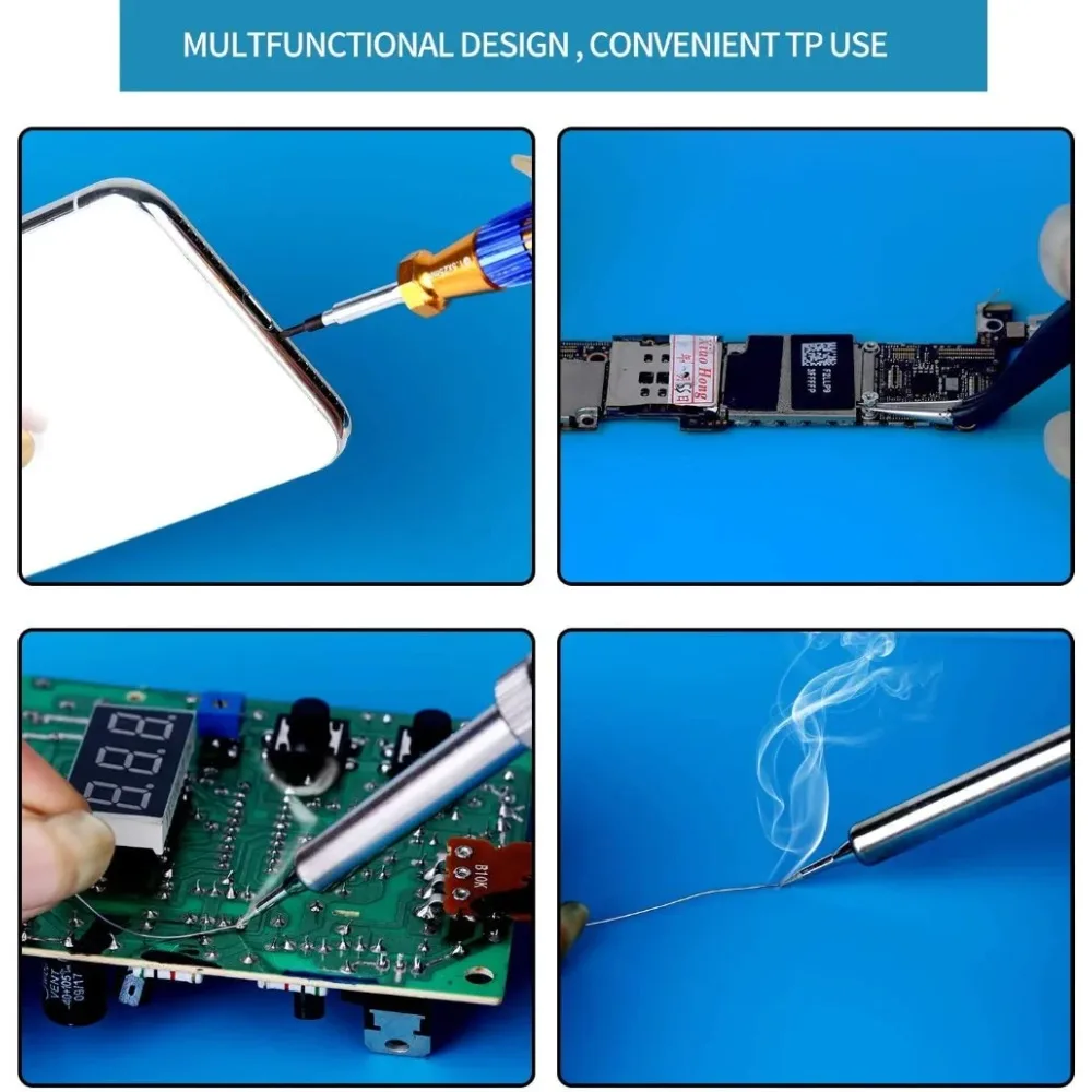 Estación de soldadura SiliconeWorkPad, cinta magnética antiestática resistente al calor para teléfono, computadora portátil, mantenimiento de relojes, afe y confiable - imagen 5