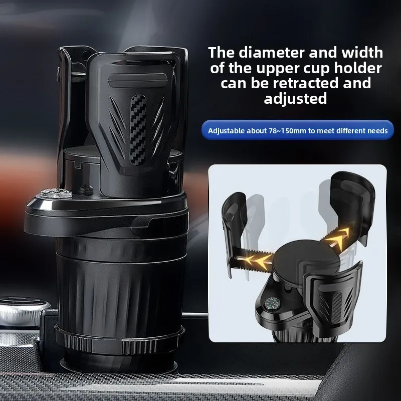 Portavasos para coche fijo de copiloto con brújula y almacenamiento - imagen 2