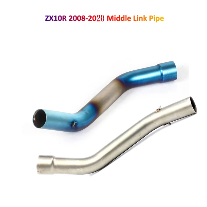 ZX6R ZX 10R ZX10R conector de tubo medio de contacto de escape de motocicleta Slip On para Kawasaki ZX10R 2008 09 10 11 12 13 14 15 16 17-20