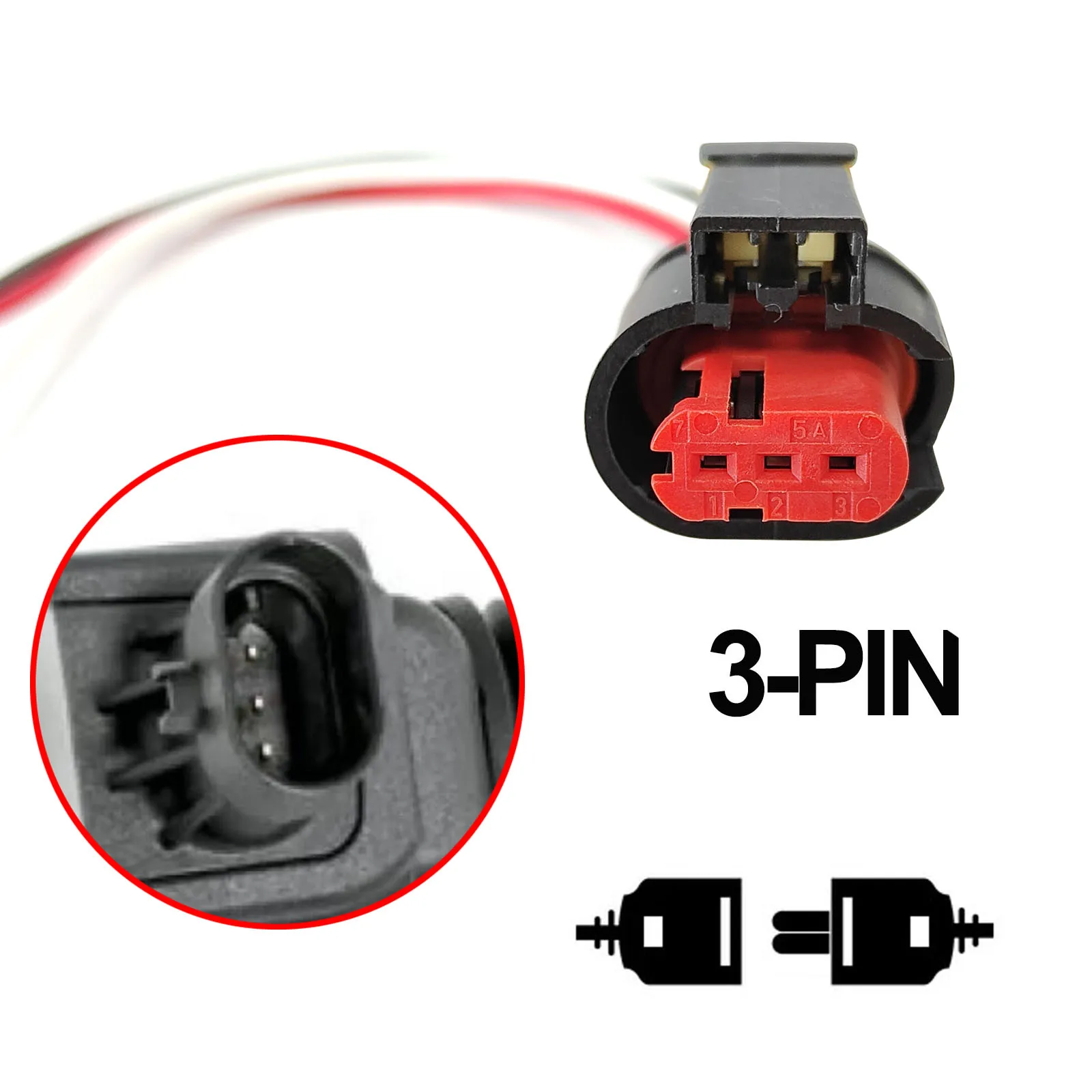 2 uds bobina de encendido arnés de cableado conector de Cable enchufe de 3 pines para Lancia Ypsilon II III 1,2 1,4 0,9 0,1 Delta Musa 71752816 - imagen 4