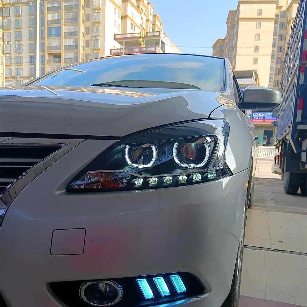 Faros delanteros LED Nissan Sylphy B17 estilo lágrima 2012-2015