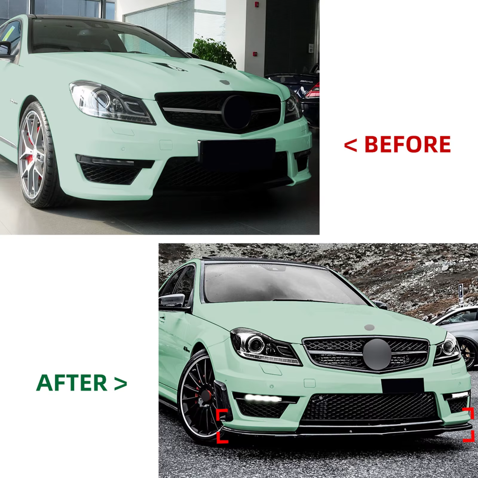 Labio delantero Mercedes-Benz C63 AMG W204/S204 2011-2014 - imagen 2