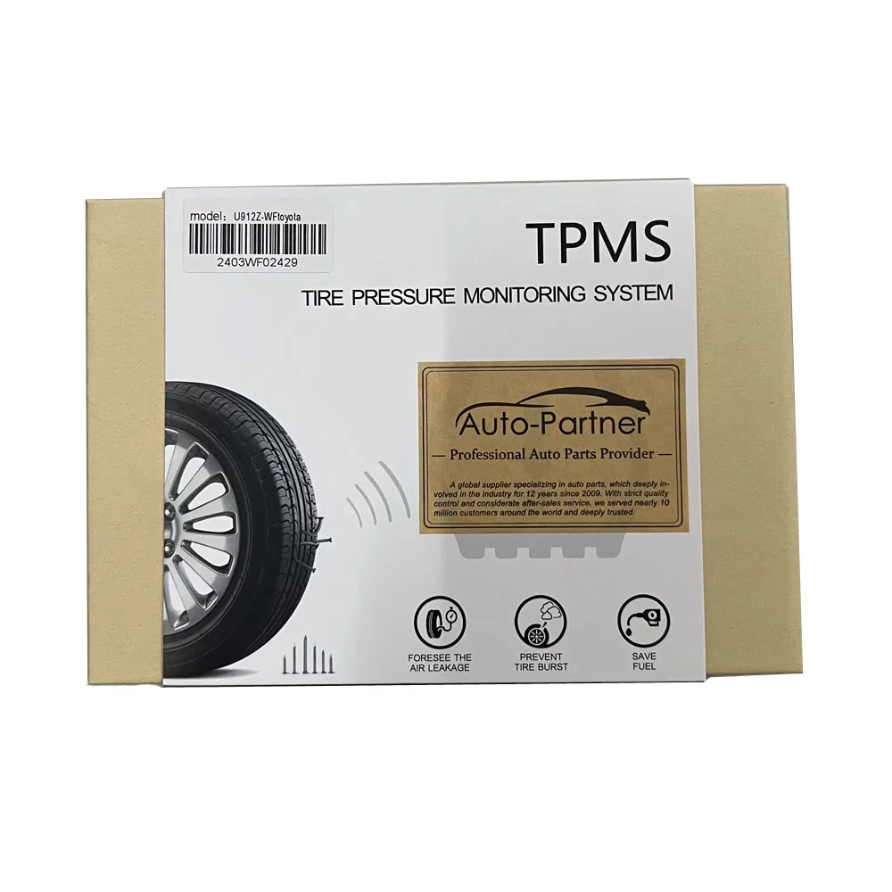 Detalle del monitor y los sensores del TPMS