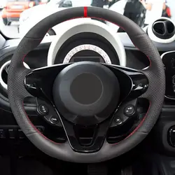 Funda de volante en microfibra cosida a mano – Smart Fortwo 2015-2018