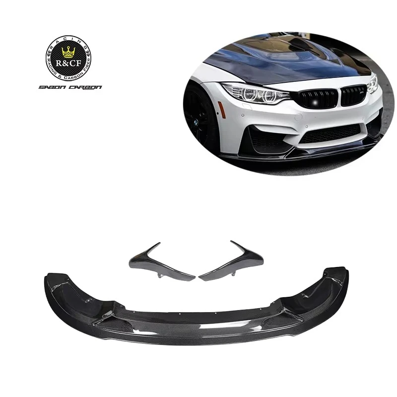 RZA divisor labio parachoques delantero fibra carbono BMW F80M3 F82M4
