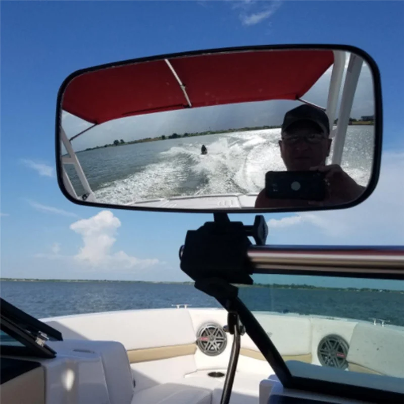 Espejo retrovisor marino grande con abrazadera para barco y esquí acuático - imagen 3