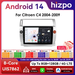 Hizpo Autoradio 2 DIN Android Auto – Citroën C4 2004-2009