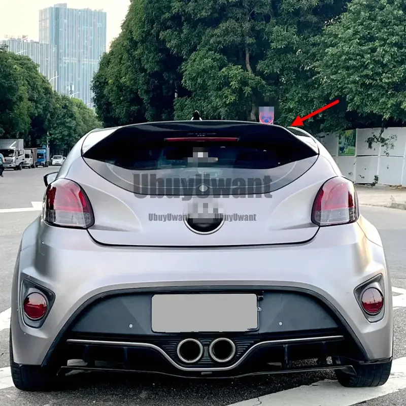 Pico de pato trasero FRP para Veloster Turbo 1.6T con luz de freno - imagen 2