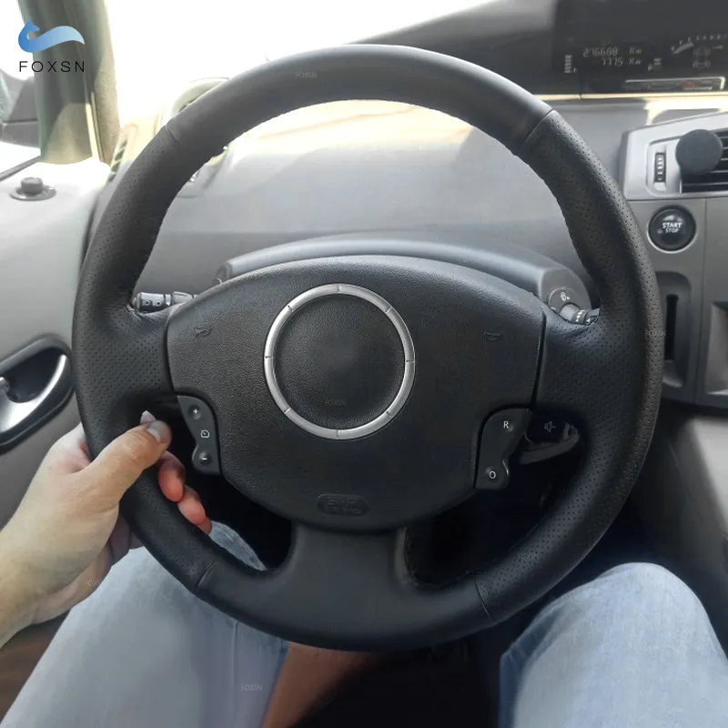 Funda de volante de cuero para Renault Mégane II, Scénic II y Kangoo