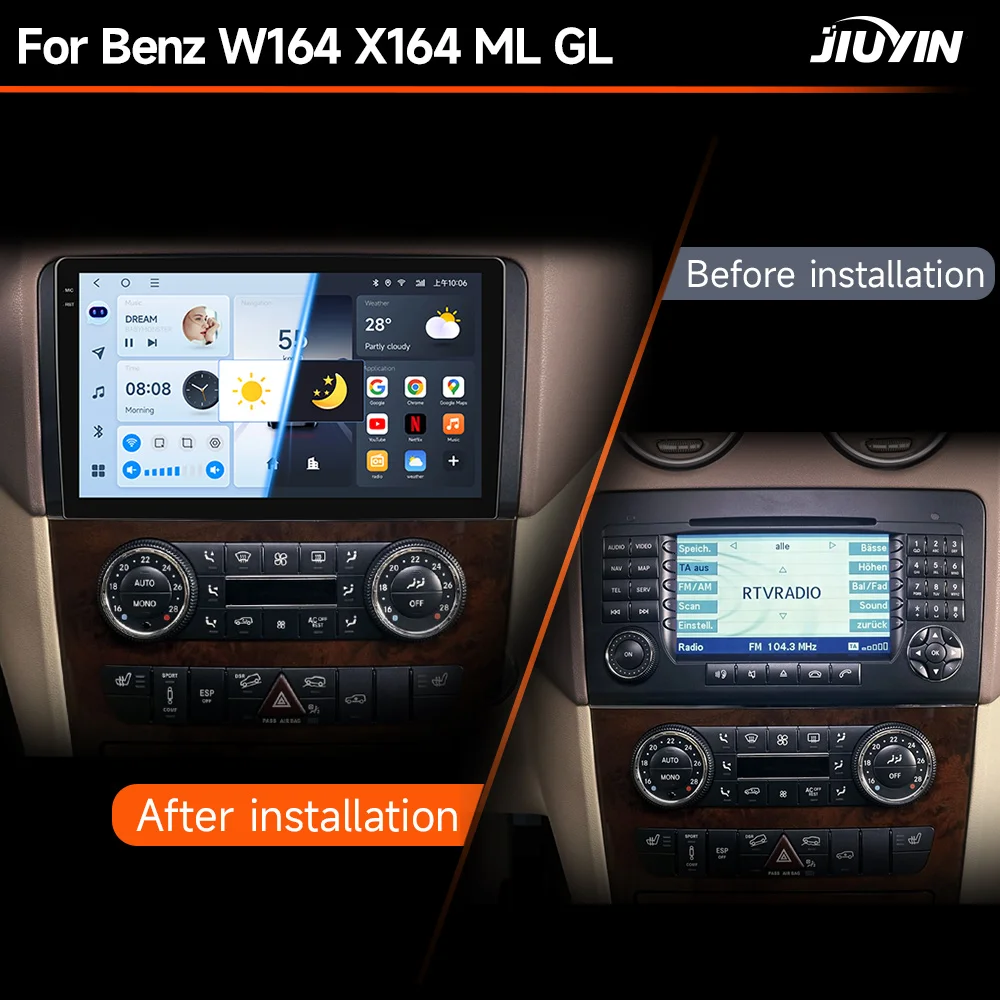 Autorradio 2 DIN Android 14 con CarPlay para Mercedes-Benz ML/GL - imagen 4