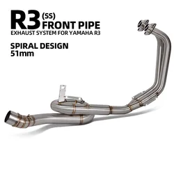 Colector de escape inoxidable 51 mm – Yamaha R3/R25 y MT-03/MT-25