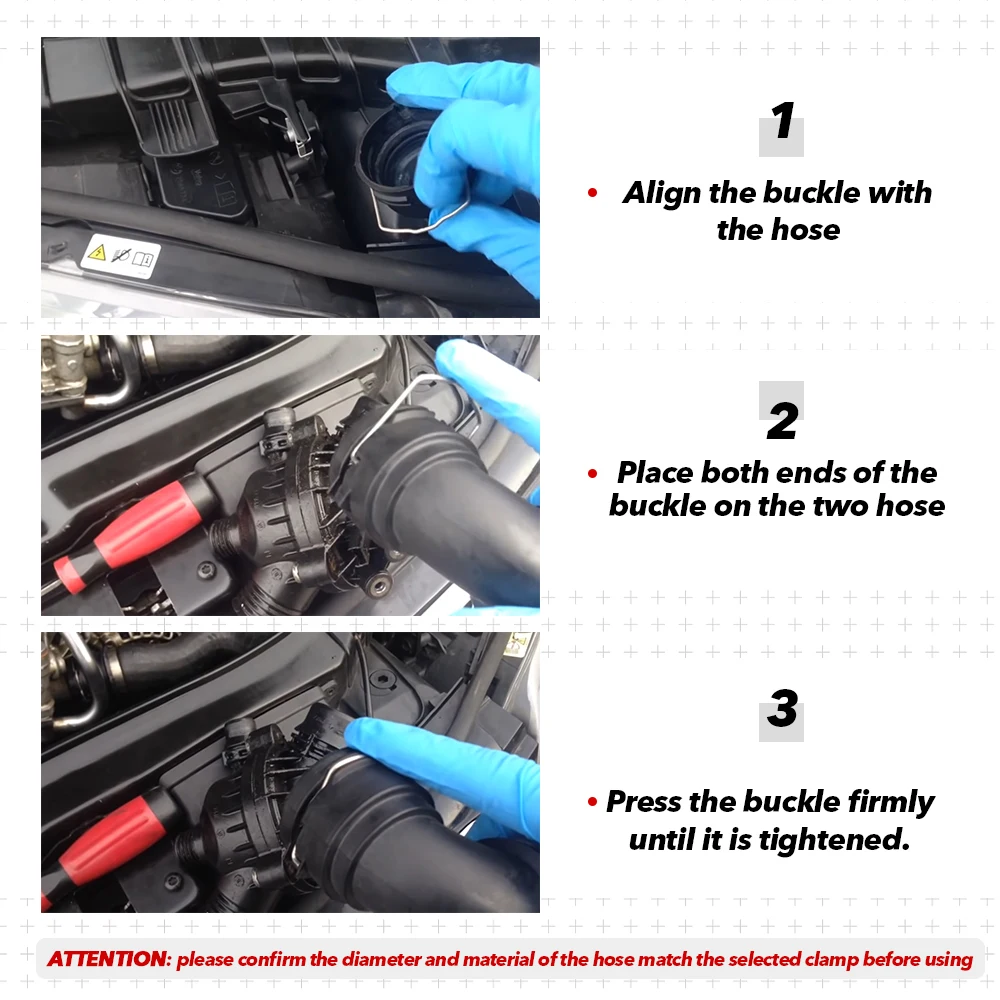 Clips metálicos de resorte para manguera de radiador BMW