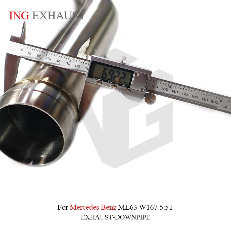 ING Tubo escape alto rendimiento ss304 – Mercedes ML63 W167 5.5 T - imagen 4