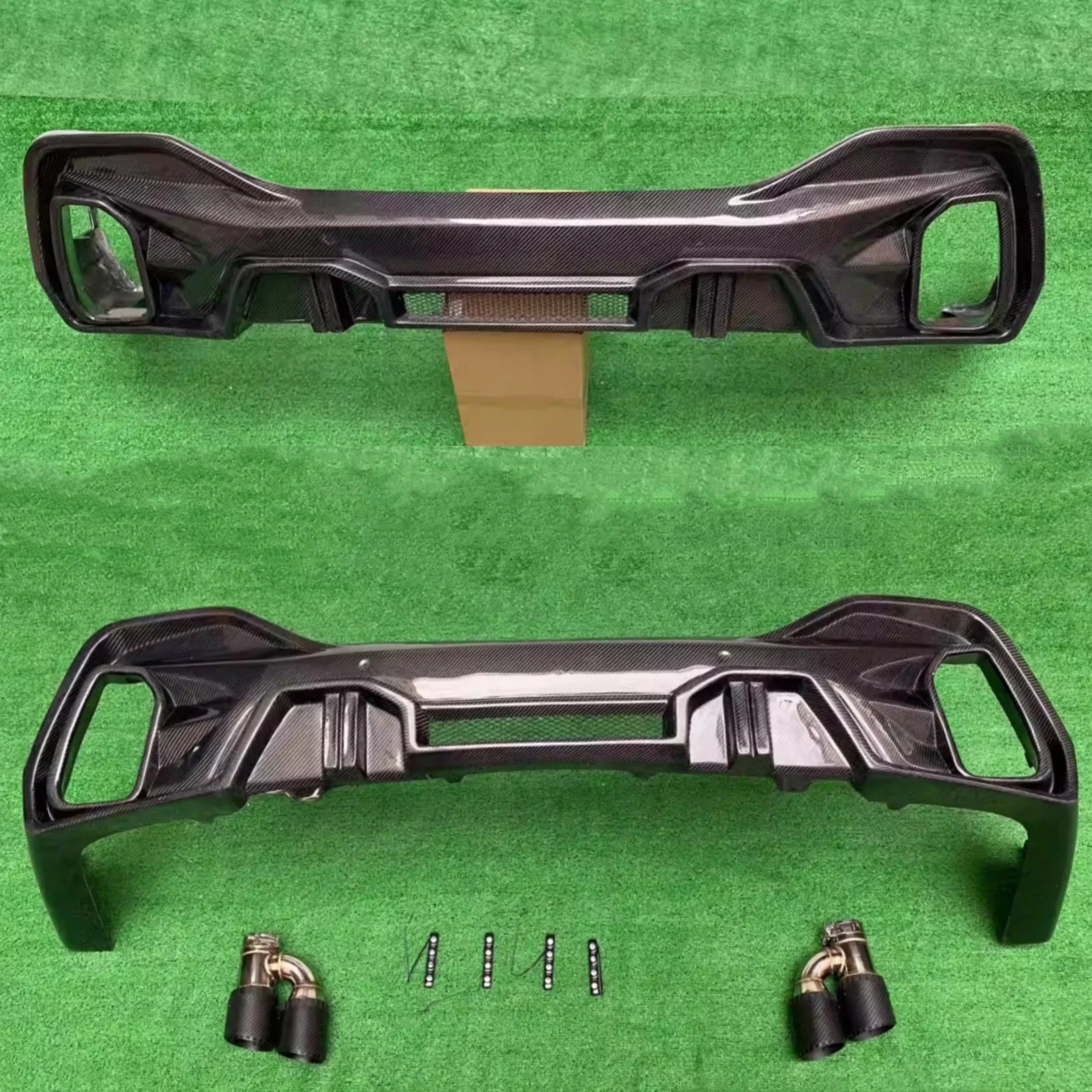 Kit de carrocería, alerón de labio trasero de fibra Caron para BMW X6 G06 2019, nuevo estilo modificado, pala trasera, accesorios para coche