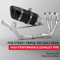 Tubo delantero de escape 51 mm – Triumph Street Triple 765 R/RS