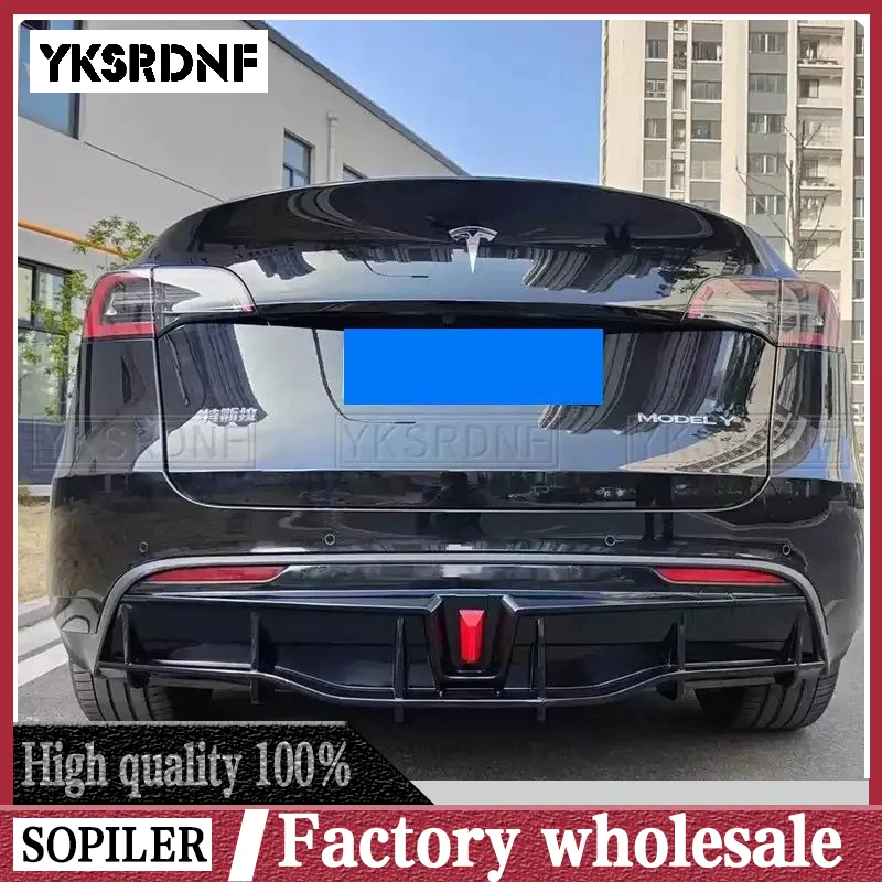 Difusor trasero labio ABS fibra carbono Tesla Model Y 2018-2022