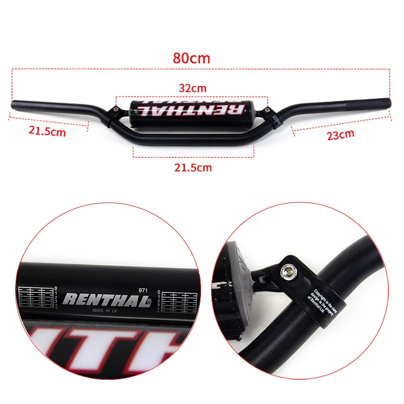 Manillar Renthal 971 Twinwall 22 mm para Pit Bike y Enduro - imagen 4