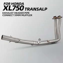 Colector de escape Honda XL750 Transalp 750 acero inoxidable enlace