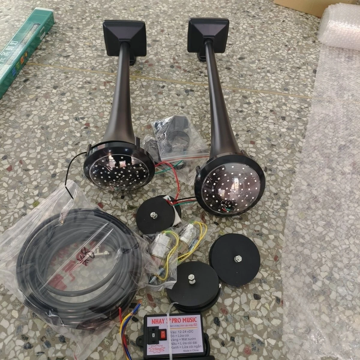 Bocina de aire 24 V para camión, doble tono agudo y grave - imagen 3