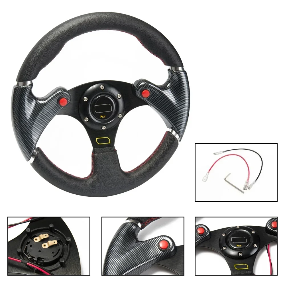 Volante racing plano 320mm carbono universal - imagen 4