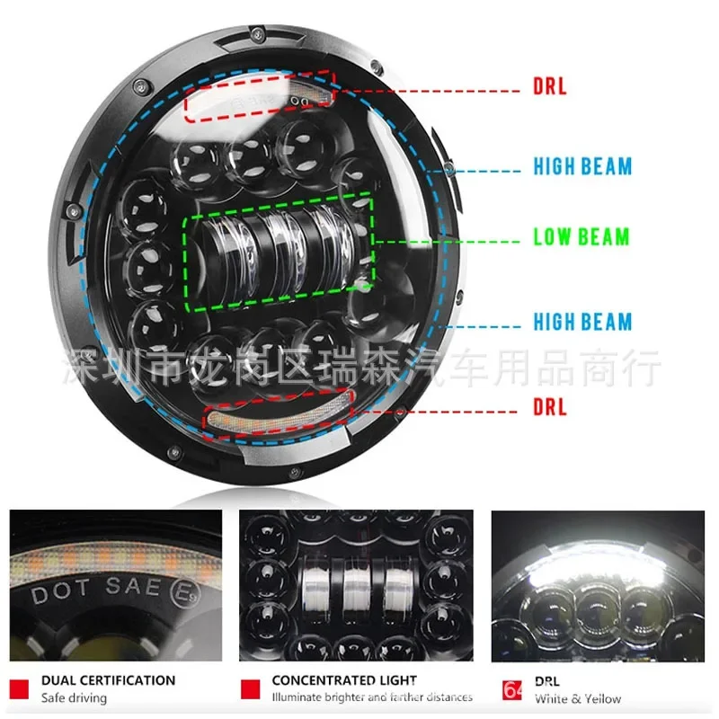 Faro LED para aplicaciones todoterreno y motocicletas