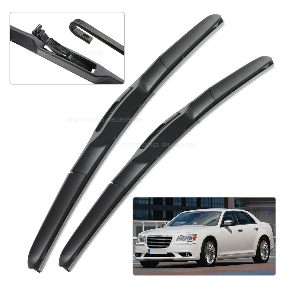Escobillas de limpiaparabrisas de goma para Chrysler 300/300C 2011-2021 2012 2013 2014 2015 2016 limpiaparabrisas silenciosos de calidad OEM 24 "21" - imagen 2
