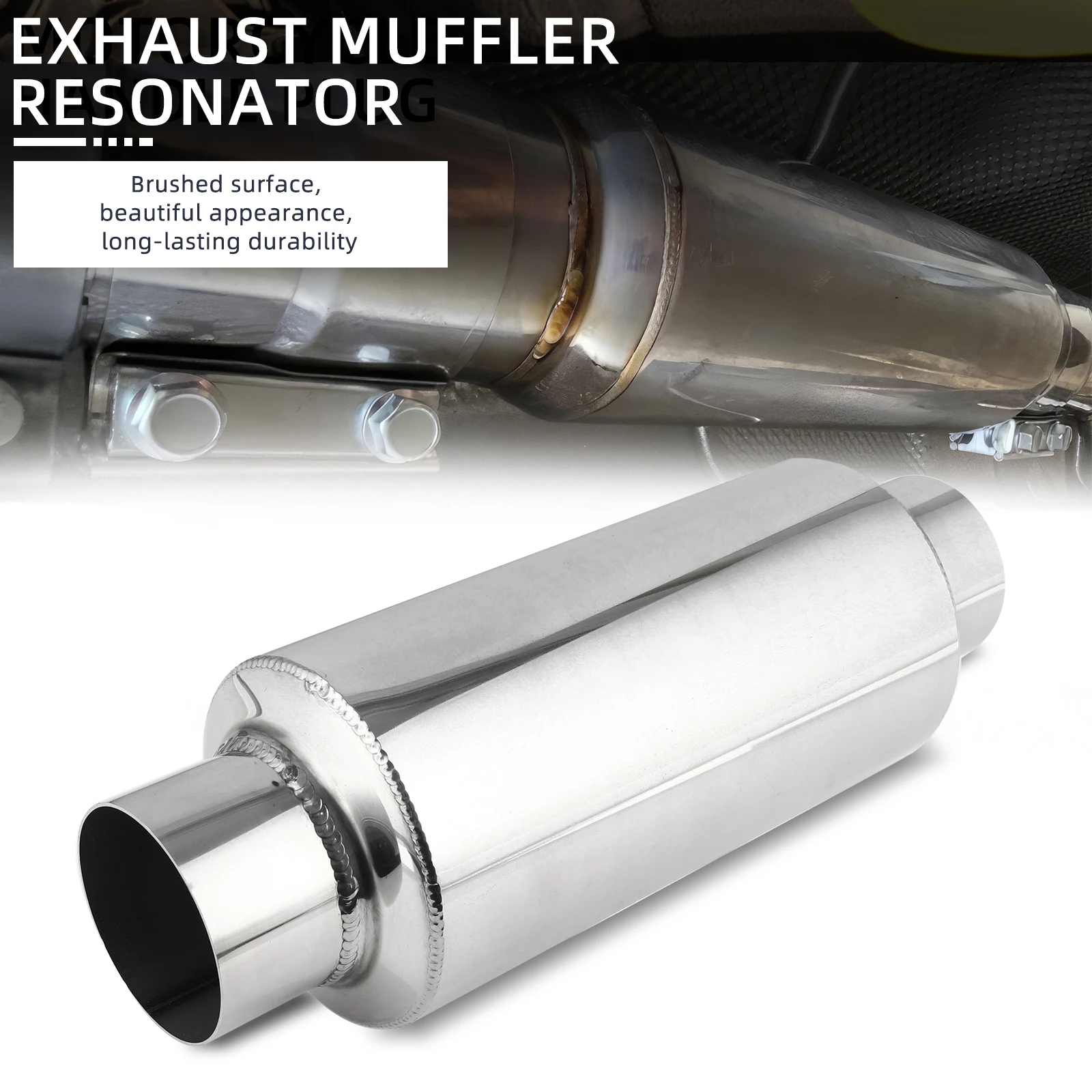 Silenciador de escape de acero inoxidable para Ford con resonador