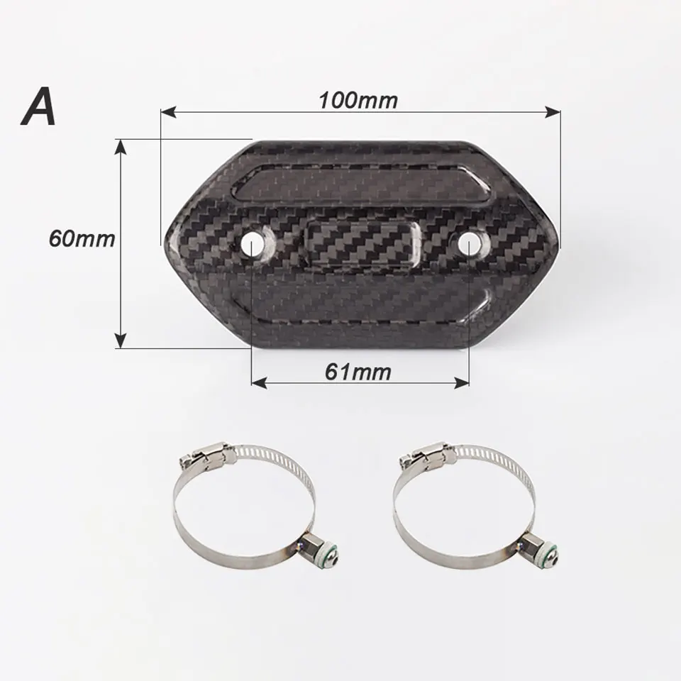 Protector térmico de fibra de carbono para silenciador moto