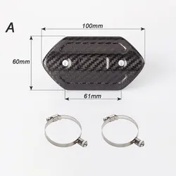 Protector térmico de fibra de carbono para silenciador moto