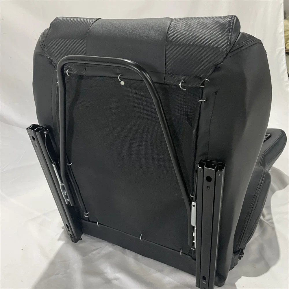 Asiento de carreras ajustable universal tamaño L cuero negro simulador - imagen 4