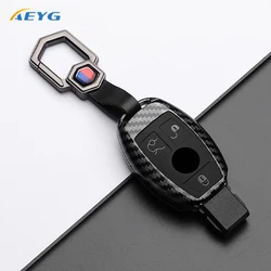 Funda para llave Mercedes-Benz de 3 botones efecto fibra de carbono