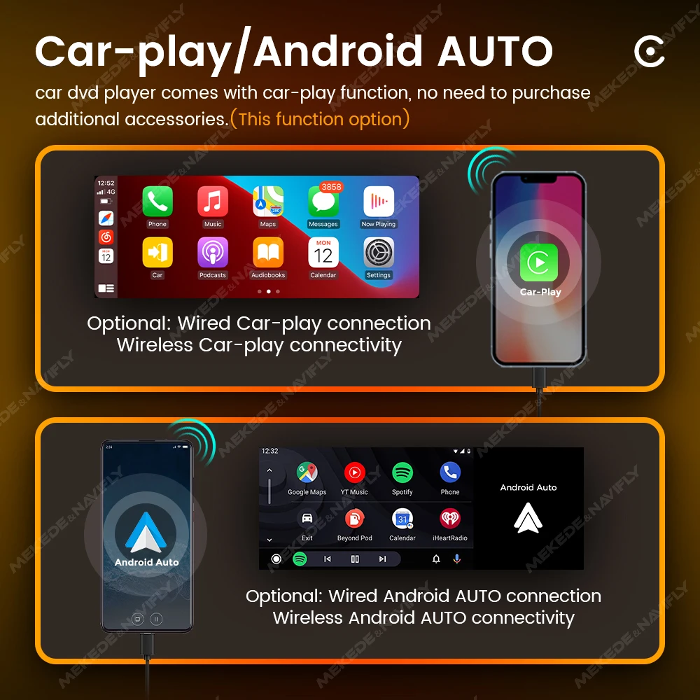 Radio de coche 1 DIN MEKEDE con pantalla MP5, CarPlay y Android Auto - imagen 2