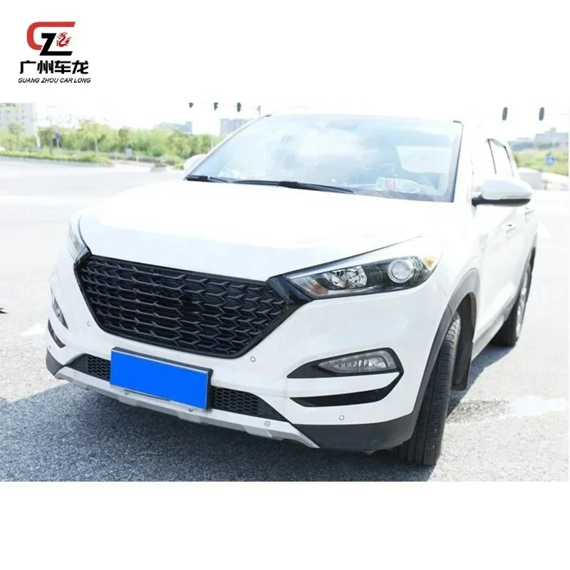 Parrilla delantera Hyundai Tucson 2015-2018 ABS negra plateada - imagen 5