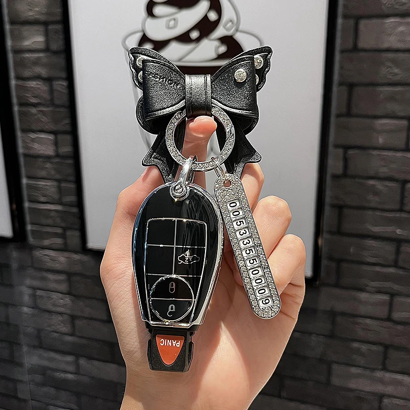 Para Jeep Grand Cherokee para Dodge Grand Caravan 2008 2010 Challenger Charger Journey Ram 1500 funda para llave de coche llavero - imagen 4