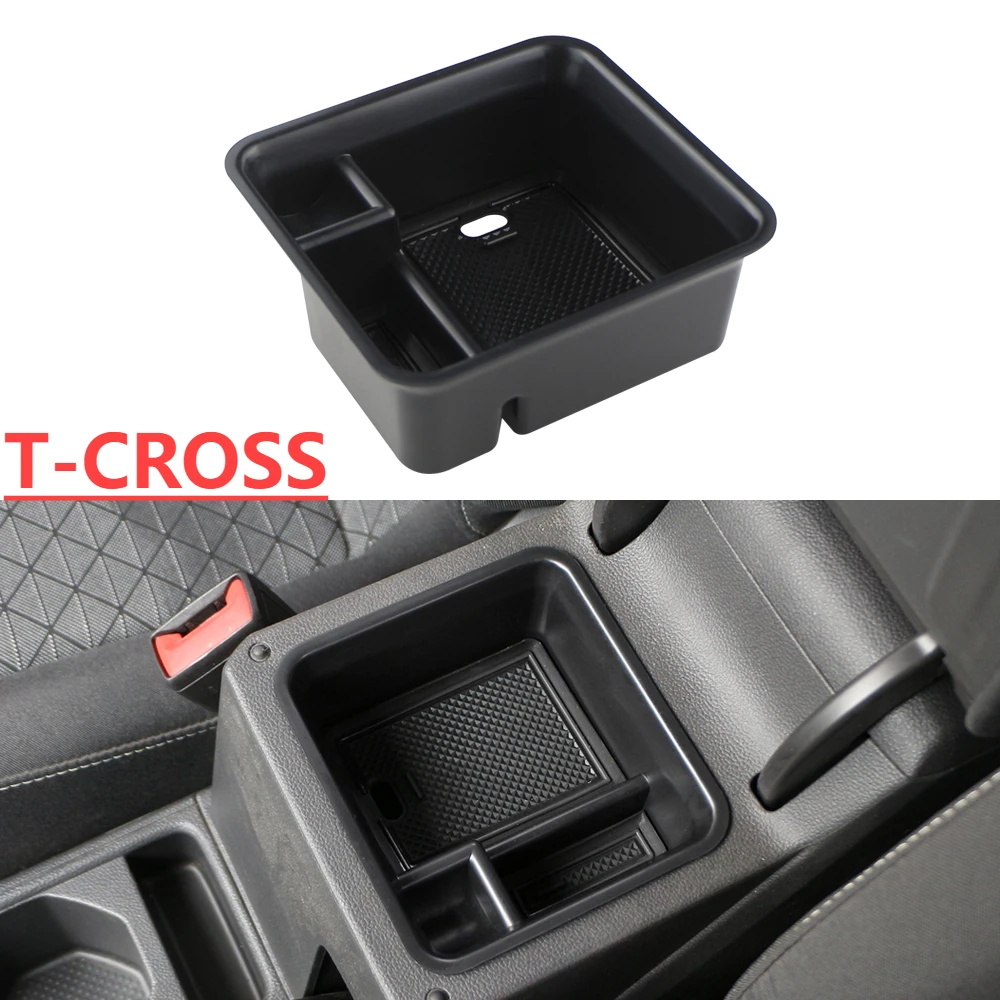 Caja almacenamiento reposabrazos consola VW T-Cross 2018-2023