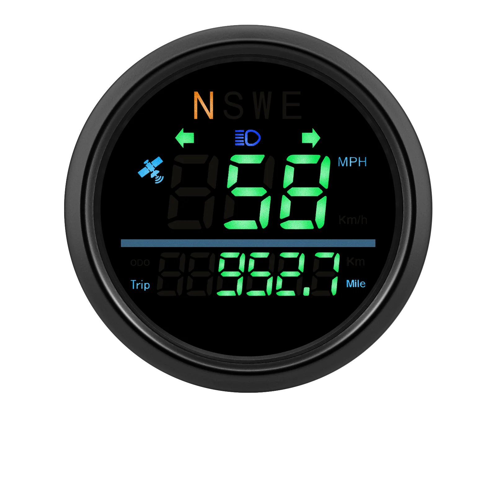 Velocímetro GPS 85mm con odómetro y brújula digital 12V-24V - imagen 4