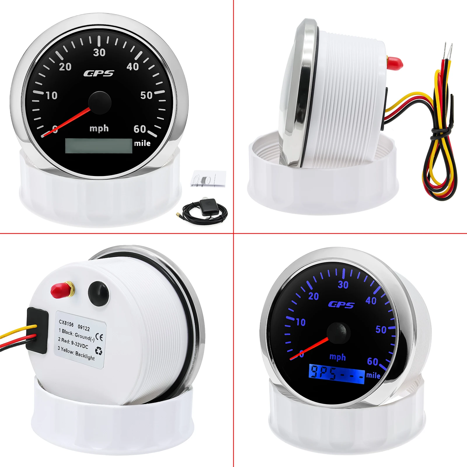 Velocímetro digital GPS resistente al agua con antena y 7 colores - imagen 5