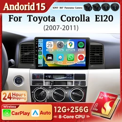 Android 15 Carplay Auto Radio reproductor Multimedia para Toyota Corolla E130 E120 2000-2006 Autoradio GPS estéreo 2din Snapdragon