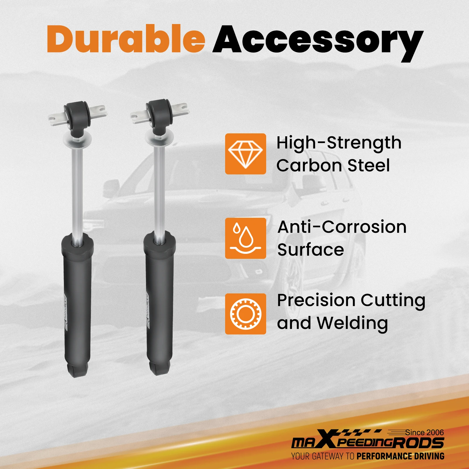 Kit amortiguadores traseros Jeep Cherokee XJ, elevación 0-4 pulgadas - imagen 3