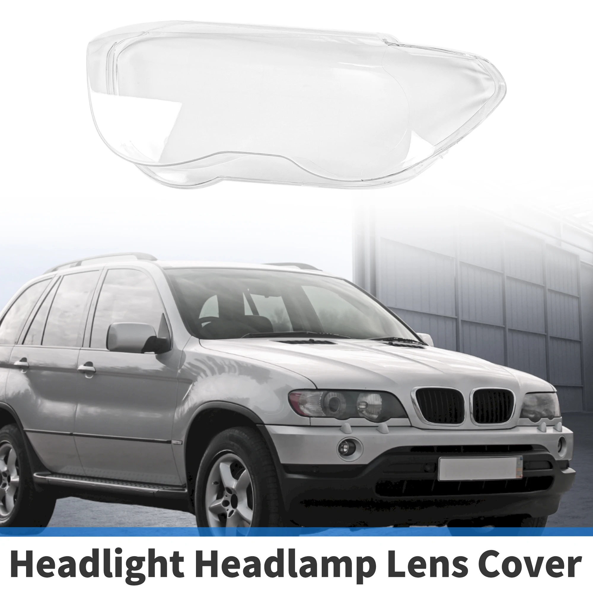 UXCELL Auto cubierta de lente de faro de coche lente de faro cubierta de lente transparente para BMW 7seriesE66/E65 2002-2005 PC 1 Uds