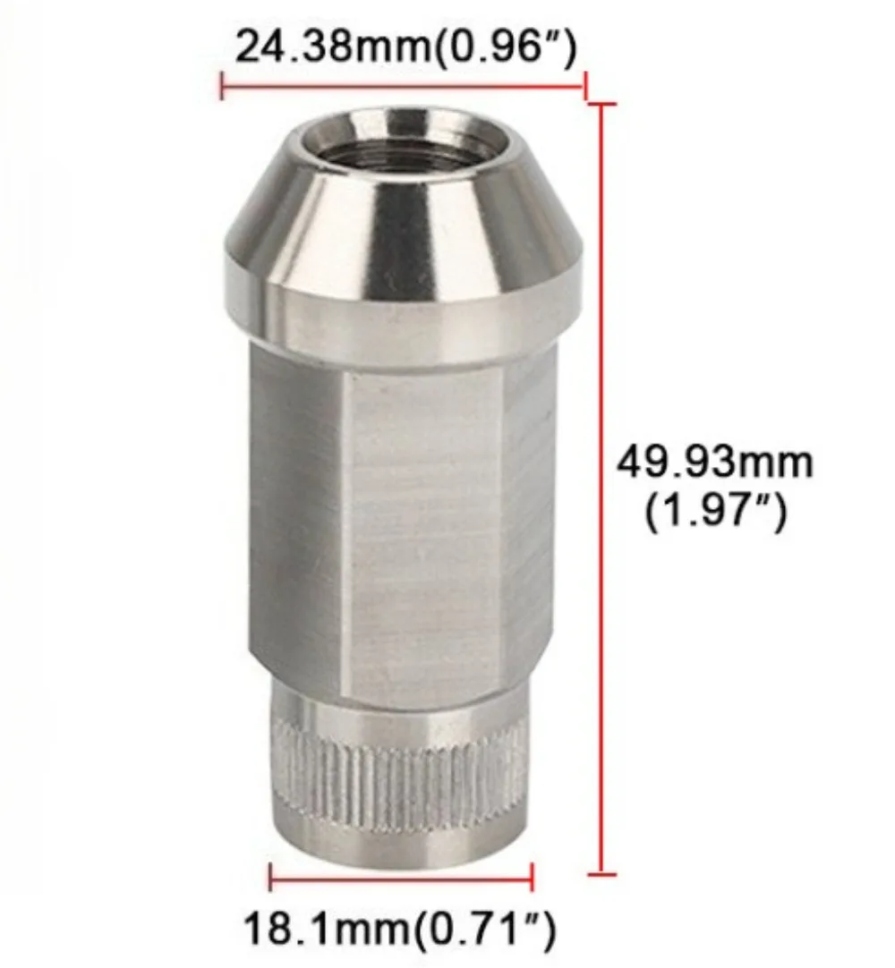 Tuercas de rueda acero inoxidable M12 M14 hexagonal - imagen 2