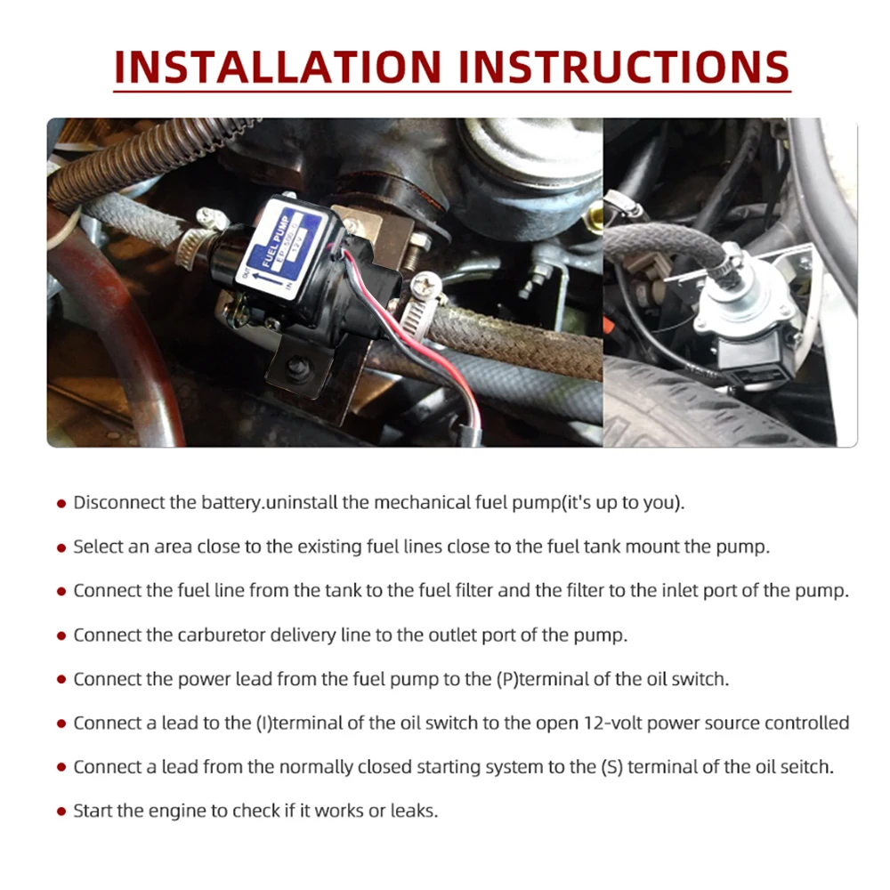 Bomba de combustible eléctrica para Kubota Yanmar B6000 G3200 G4200 - imagen 5