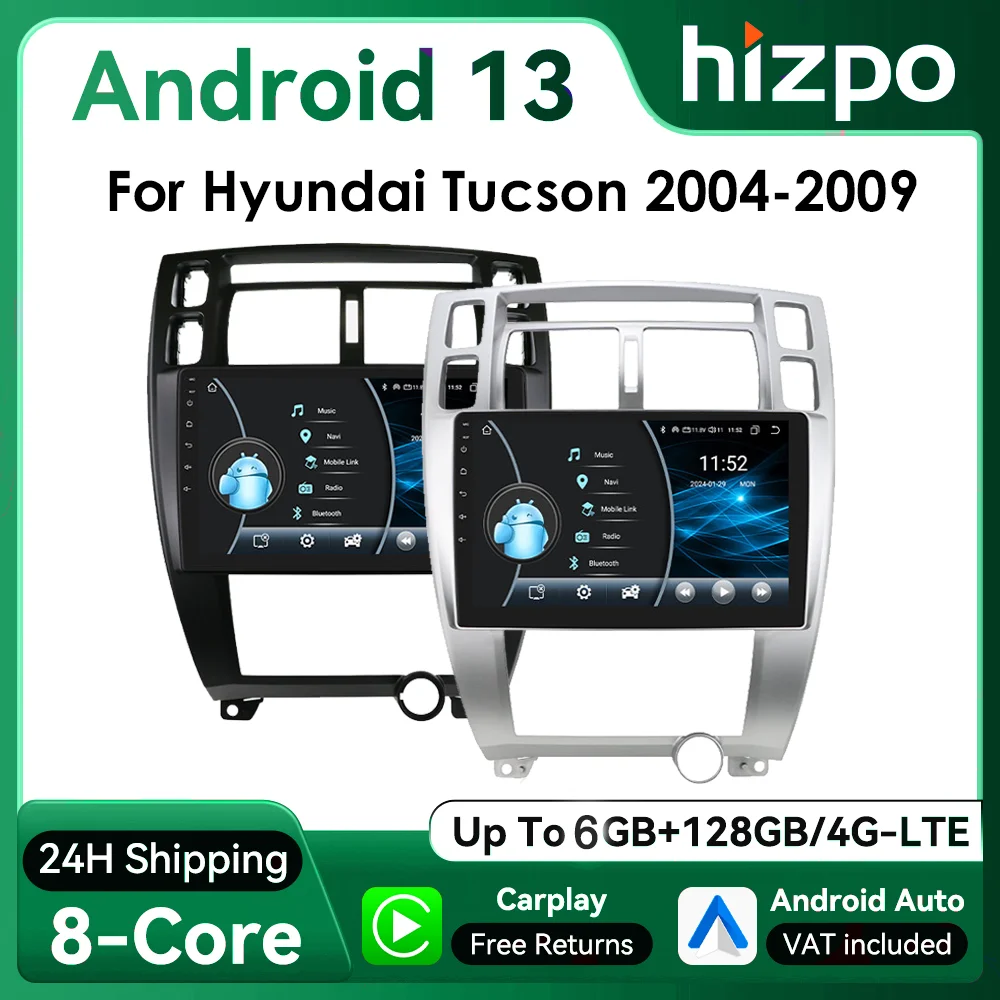 Radio Android 2DIN Hizpo con CarPlay para Hyundai Tucson