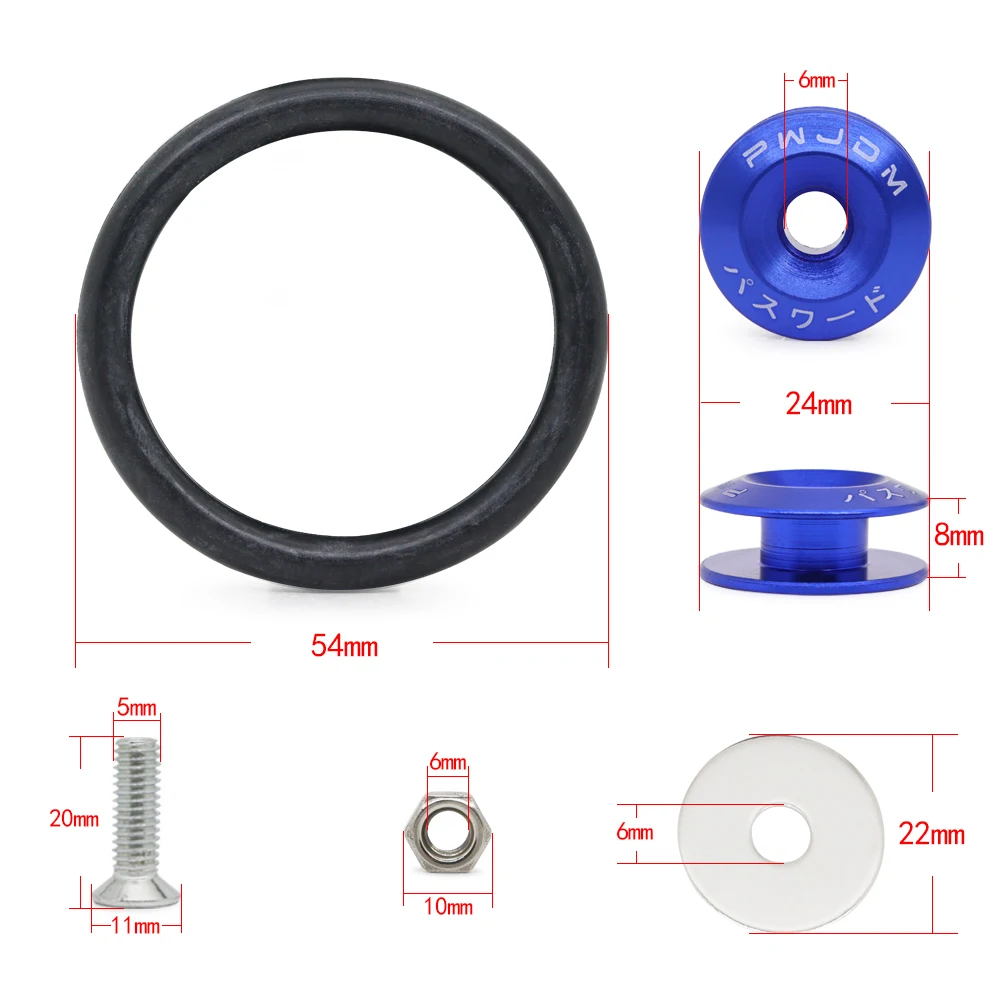 Kit de cierres rápidos de aluminio para paragolpes universales - imagen 4