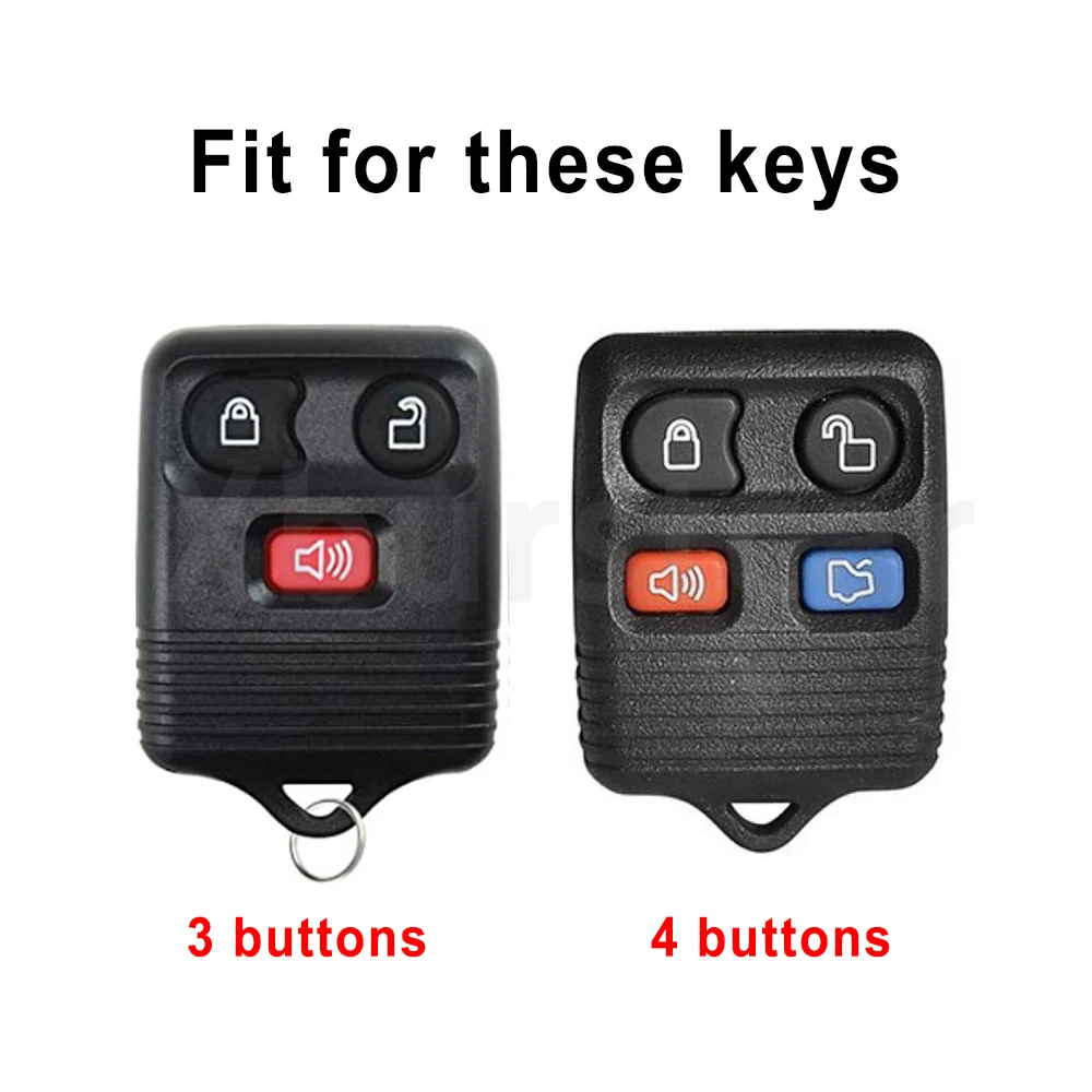 3/4 botones TPU para Ford Explorer Mustang Focus Escape completo Thunderbird Lincoln Transit Town Auto funda para llave remota - imagen 2